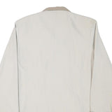 Womens Beige & Cream Zip Jacket M Polyester Blend Plain Long Sleeve Casual