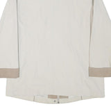 Womens Beige & Cream Zip Jacket M Polyester Blend Plain Long Sleeve Casual