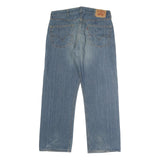 LEVI'S 501 Mens Jeans Blue Classic Straight Denim Medium W38 L30 Button Closure