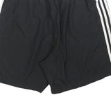 ADIDAS Mens Black Casual Shorts L W34 Polyester Sportswear Elastic Waistband