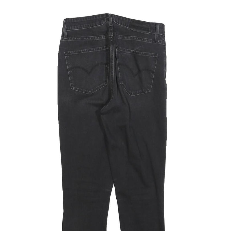 LEVI'S 721 Womens Jeans Black Slim Skinny Denim Medium W26 L25 Stylish Stretch