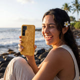 Honey Flora Samsung Galaxy S25 Case - Lifestyle photo showing phone case in use