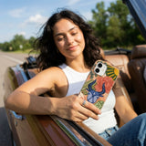 Seashell Taurus Bull iPhone 15 Case - Lifestyle photo showing phone case in use