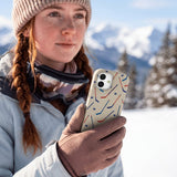 London Fog Pucks and Sticks iPhone 16 Pro Case - Lifestyle photo showing phone case in use