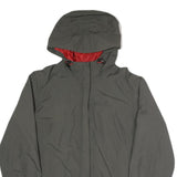JACK WOLFSKIN Womens Grey Outdoor Jacket UK 16 Polyester Blend Zip Hooded Plain
