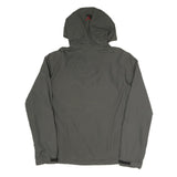 JACK WOLFSKIN Womens Grey Outdoor Jacket UK 16 Polyester Blend Zip Hooded Plain