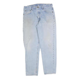 CARHARTT Mens Jeans Blue Regular Straight Denim Light W33 L32 Zip Cotton Blend