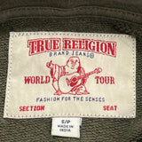 True Religion Graphic Hoodie - Small Green Cotton
