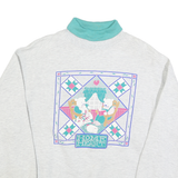 GOPHER SPORTS Womens Grey Sweatshirt L Cotton Blend Crew Neck Pullover Cozy
