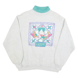 GOPHER SPORTS Womens Grey Sweatshirt L Cotton Blend Crew Neck Pullover Cozy