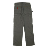 WRANGLER Mens Cotton Blend Grey Cargo Workwear Regular Fit Trousers W30 L33