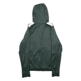 NIKE Mens Green & White Hooded Zip Up Hoodie S Sports Casual Activewear