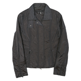 ZARA Womens Black Zip Jacket M Polyester Blend Plain Lightweight Stylish