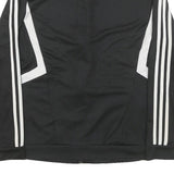 ADIDAS Womens Black & White Zip Track Jacket XL Polyester Blend Plain