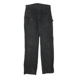 CARHARTT Mens Cotton Blend Black Regular Straight Trousers W30 L32 Workwear Zip