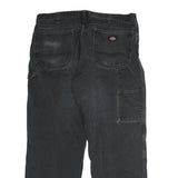 DICKIES Mens Regular Fit Blue Jeans Cotton Blend Button W38 L30 Workwear Denim