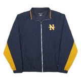 CHAMPION Mens Navy & Yellow Zip Jacket L Polyester Blend Navy Print Sportswear