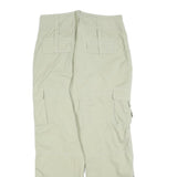 Mens Cotton Blend Relaxed Cargo Trousers Beige W34 L30 Casual Outdoor Utility
