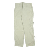 Mens Cotton Blend Relaxed Cargo Trousers Beige W34 L30 Casual Outdoor Utility