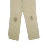 CARHARTT Mens Cotton Blend Beige Relaxed Straight Trousers W33 L32 Workwear