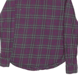 HARLEY DAVIDSON Womens Purple & Grey Checked Shirt S Studded Pocket Casual