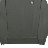 DICKIES Mens Green Crew Neck M Small Logo Patch Cotton Sweatshirt Workwear