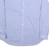 NAUTICA Mens Blue & White Check Shirt XL Button Down Long Sleeve Classic