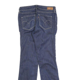LEVI'S Womens Regular Blue Denim Rinse Fit Straight Leg Jeans W28 L30 Cuffed