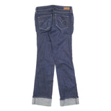 LEVI'S Womens Regular Blue Denim Rinse Fit Straight Leg Jeans W28 L30 Cuffed