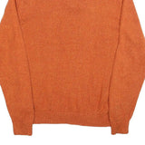 CHAPS Mens Orange Pullover Plain Roll Neck Basic Knit XL Button Collar Jumper
