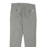 LEVI'S Womens Grey Cotton Blend Regular Fit Tapered Leg Trousers W30 L25 Casual
