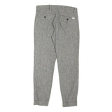 LEVI'S Womens Grey Cotton Blend Regular Fit Tapered Leg Trousers W30 L25 Casual