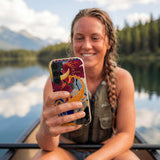 Seashell Scorpio Scorpion Samsung Galaxy S25 Case - Lifestyle photo showing phone case in use