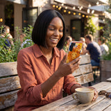 Seashell Leo Lion Samsung Galaxy S25 Case - Lifestyle photo showing phone case in use