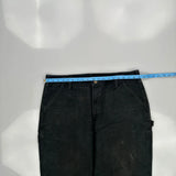 Carhartt Double Knee Carpenter Pants - 38W 30L Black Cotton