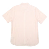 TOMMY HILFIGER Mens Pink & White Striped Shirt L Classic Cotton Blend Button Up