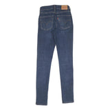 LEVI'S 721 Womens Jeans Blue Slim Skinny Denim Medium W26 L30 Stretch Zip