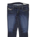 DIESEL Womens Slim Blue Denim Jeans W33 L27 Zip Cotton Blend Stylish Fit