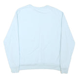 FILA Mens Blue Crew Neck L Cotton Blend Pullover Sweatshirt Logo Embroidered