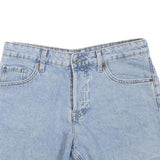 LEVI'S Womens Shorts Blue Denim Casual M W32 Cotton Blend Frayed Hem