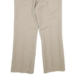 WRANGLER Mens Beige Regular Straight Trousers W36 L29 Classic Zip Closure