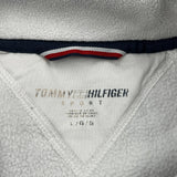 Tommy Hilfiger Spellout Fleece Jacket - Large Blue Polyester