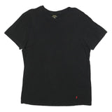 POLO RALPH LAUREN Mens Black Graphic T-Shirt L Short Sleeve Crew Neck Cotton