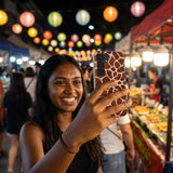 Seashell Giraffe Samsung Galaxy S25 Case - Lifestyle photo showing phone case in use