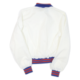 APHA Womens White Blue & Red Zip Jacket L Polyester Blend Plain Casual