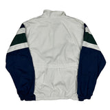 Nike Striped Windbreaker - Large Green Polyester