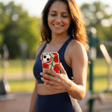 Seashell Tomato Tango iPhone 14 Case - Lifestyle photo showing phone case in use