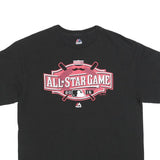 MAJESTIC Mens Black All Star Game Graphic T-Shirt L Short Sleeve Crew Neck