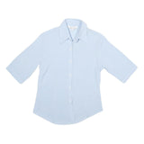 FASHION IMAGE Womens Blue Shirt XXS Polyester Blend Button Up Smart Casual