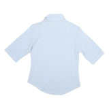 FASHION IMAGE Womens Blue Shirt XXS Polyester Blend Button Up Smart Casual